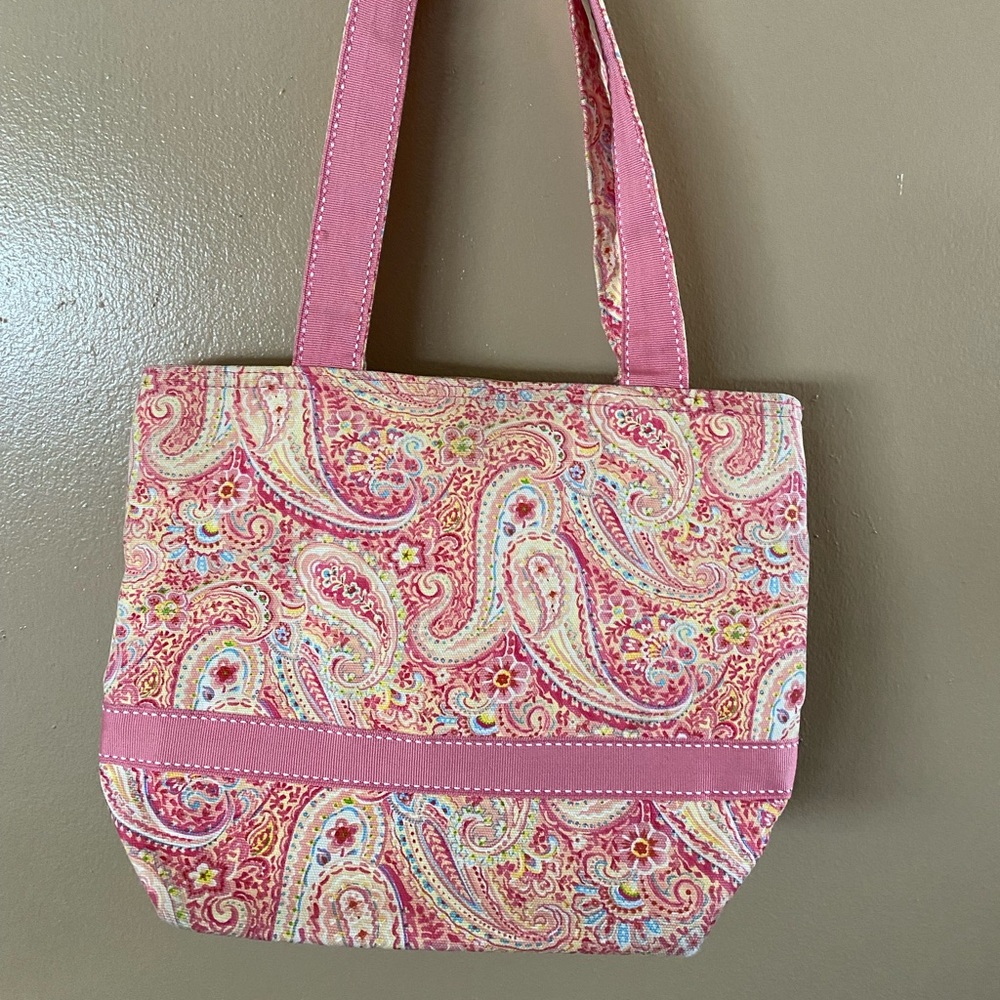 Donna Sharp Pink, Yellow, & Blue Paisley Purse